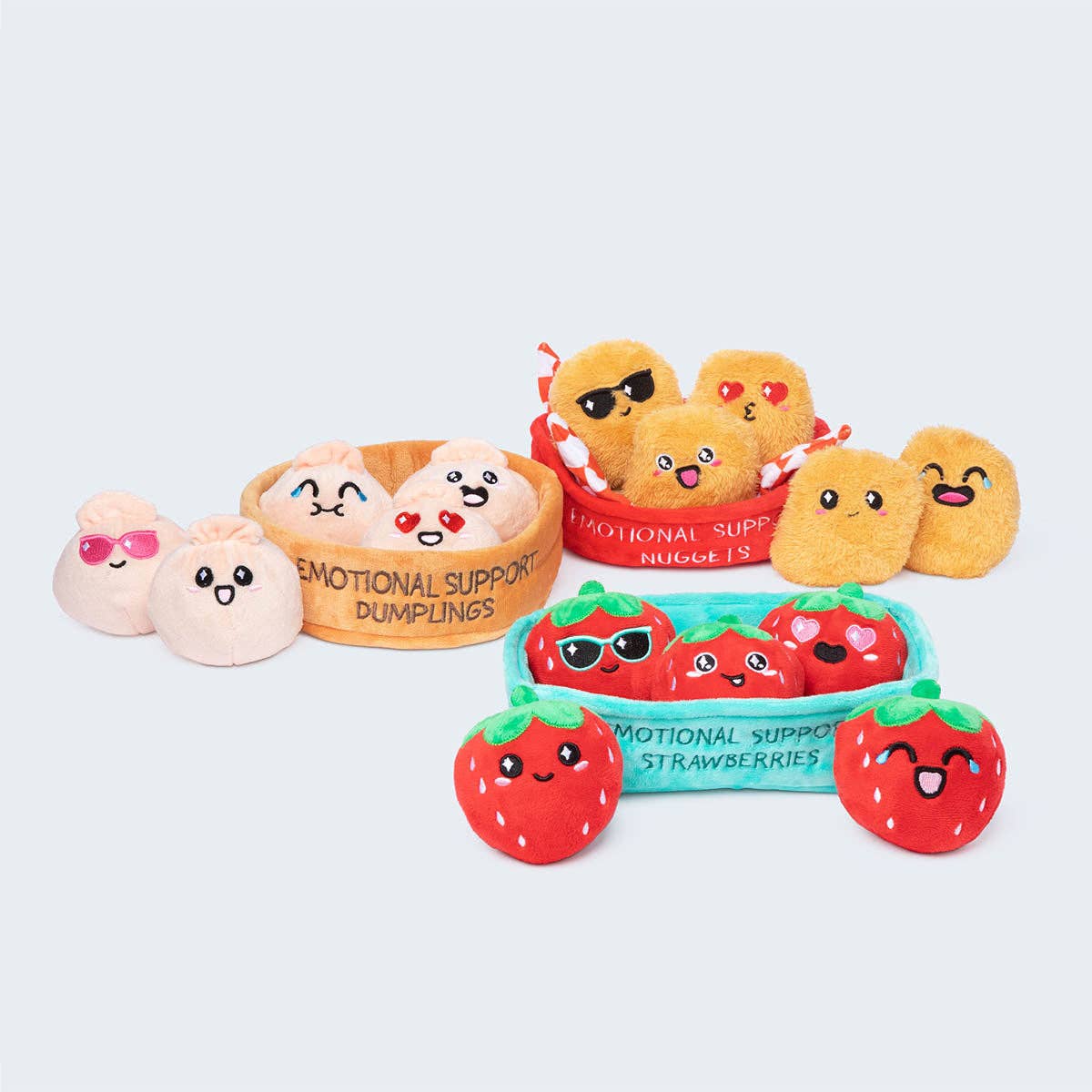 Emotional Support Strawberries - Cuddly Plush Comfort Food