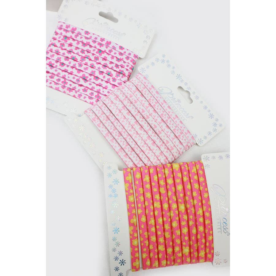 Flower Printed Seamless Nylon Elastic Hair Ties
