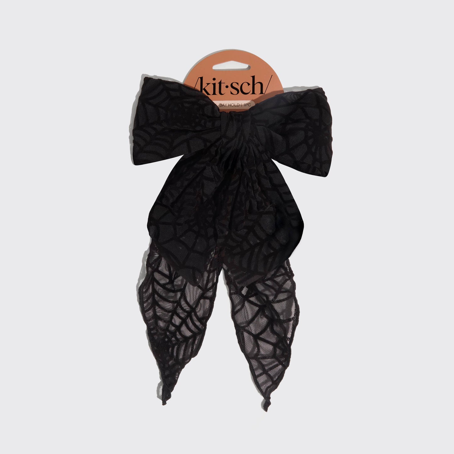 Oversized Bow Hair Clip - Spiderweb