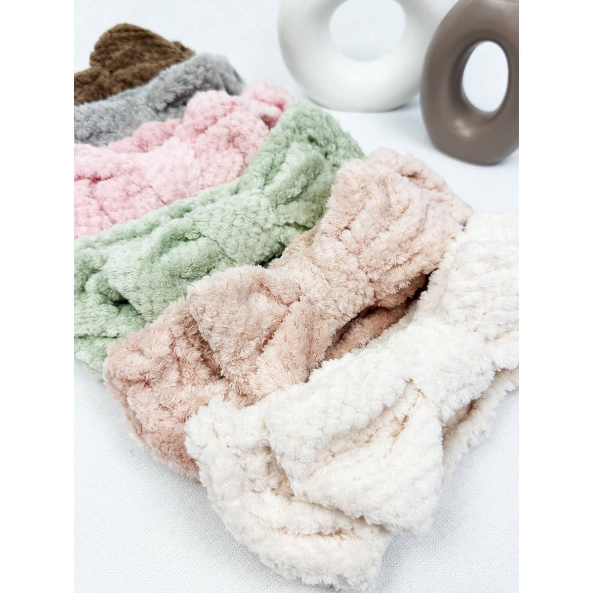 Waffle Texture Bow Spa Headband