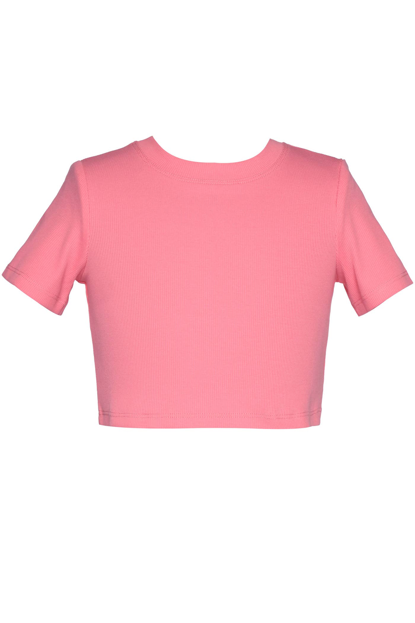 SHORT SLEEVE RIBBED CROP TOP