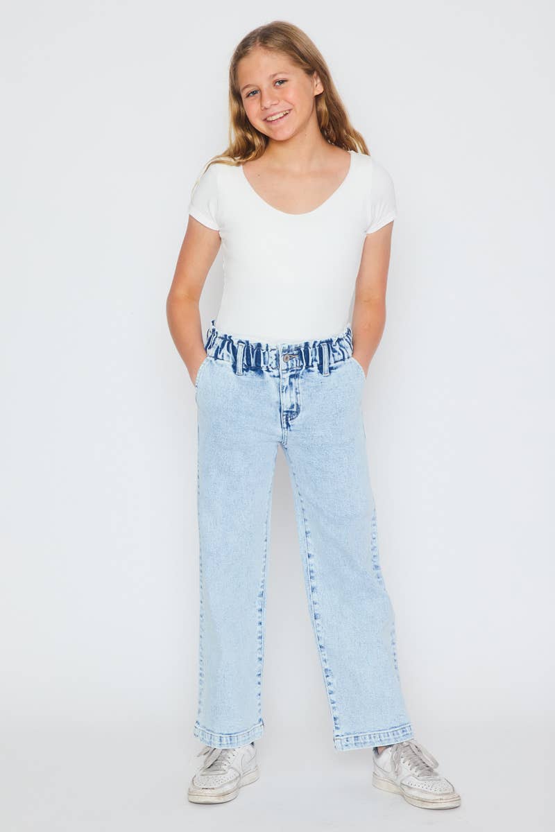 Lt Stone high rise wide leg