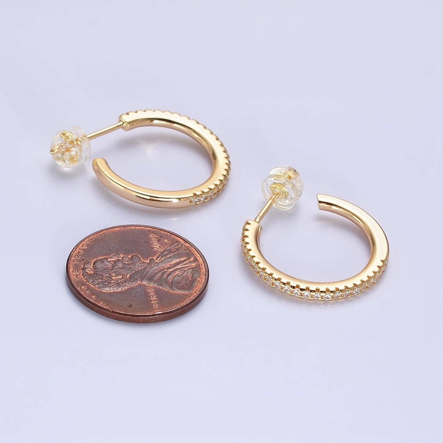 Circular Round Stud Earrings