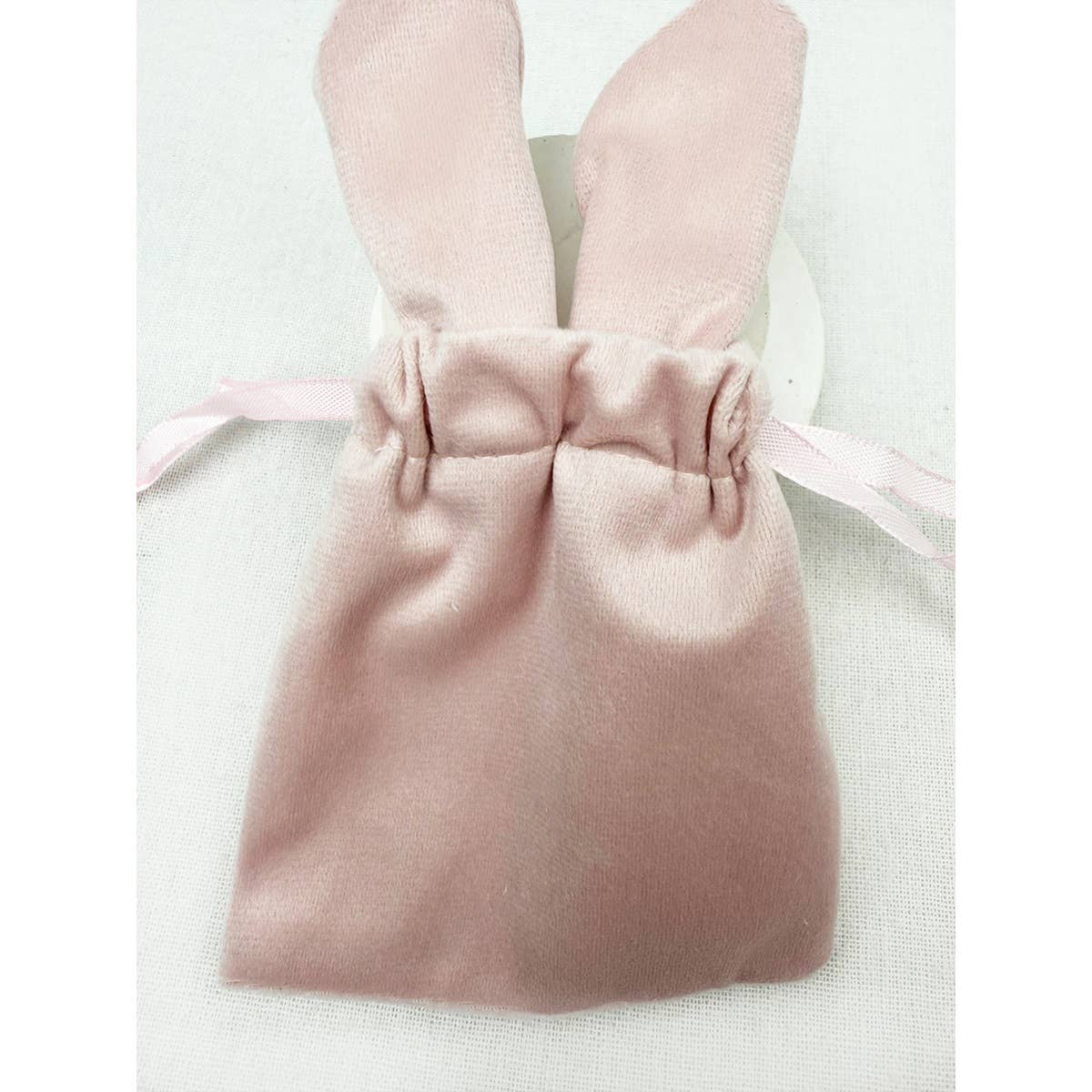 Easter Bunny Ear Velvet like Drawstrings Gift Bags