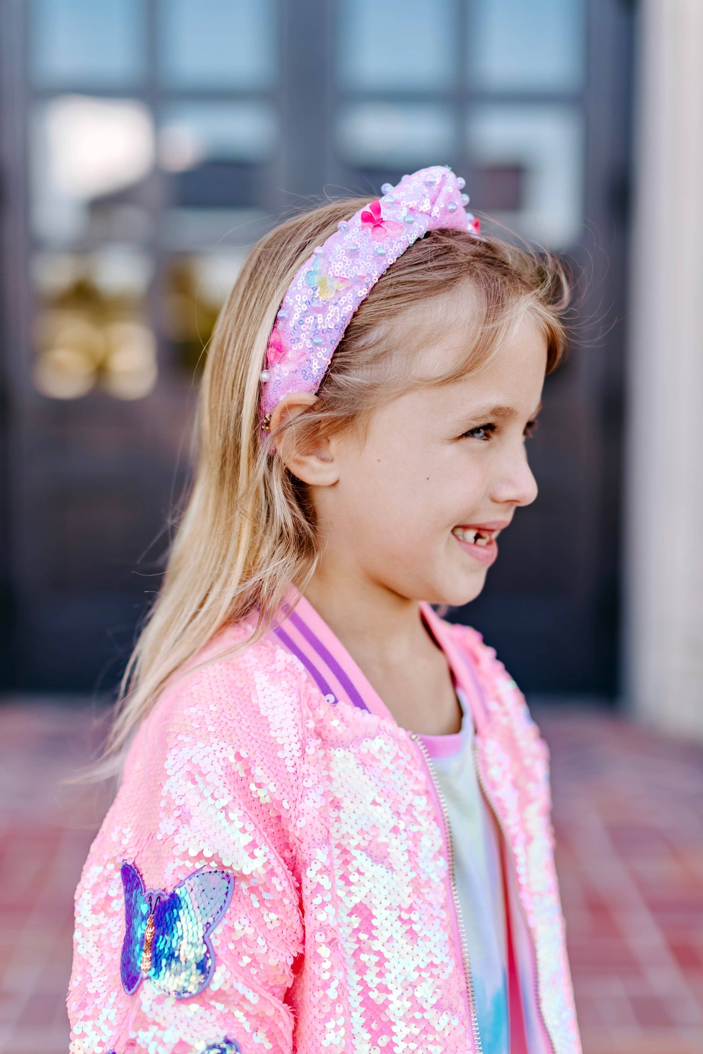Butterfly Charm Sequins Headband