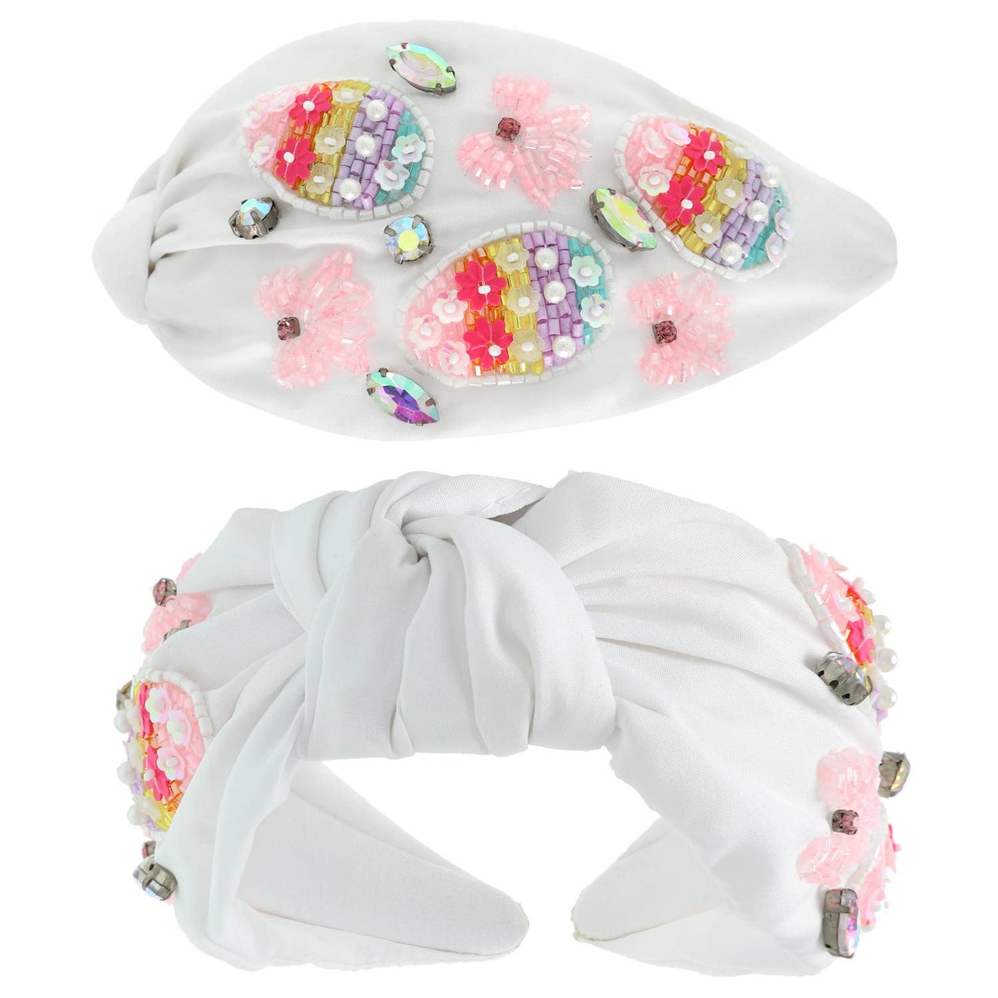 Easter Egg Hunt Beaded Top Knotted Headband