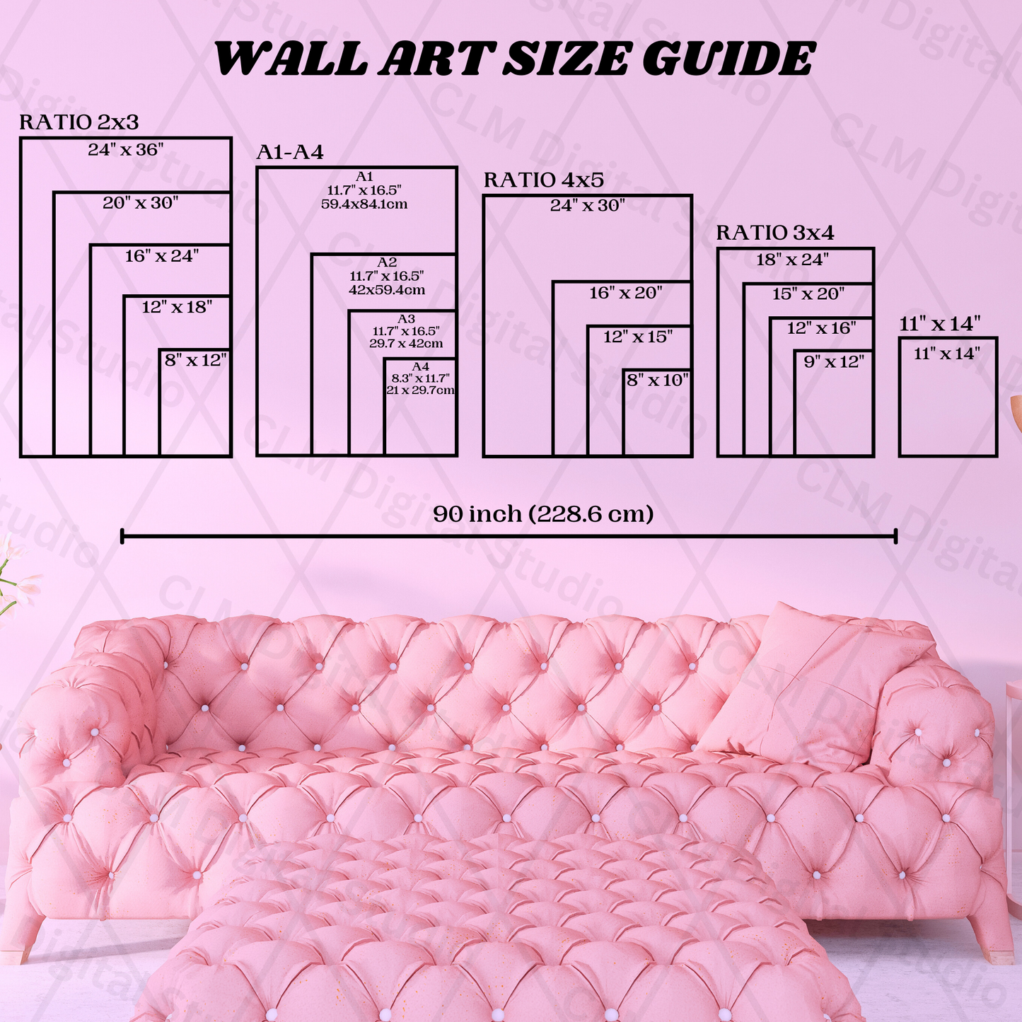 What If It All Works Out Pastel Pink Guest Check Wall Art