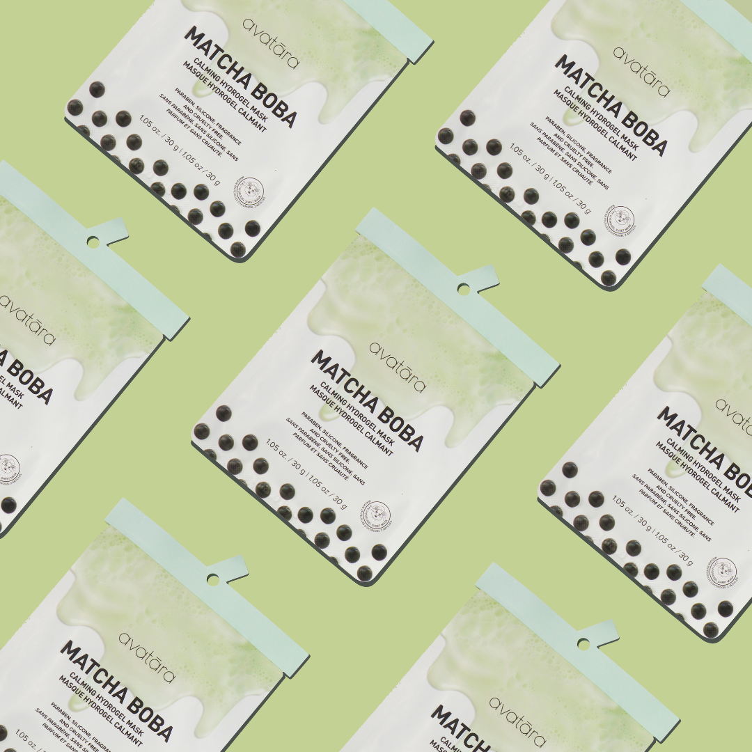 Matcha Boba Calming Hydrogel Mask