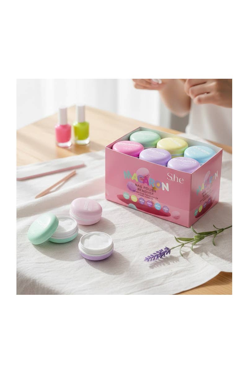 Macaron Nail Polish Remover Pads