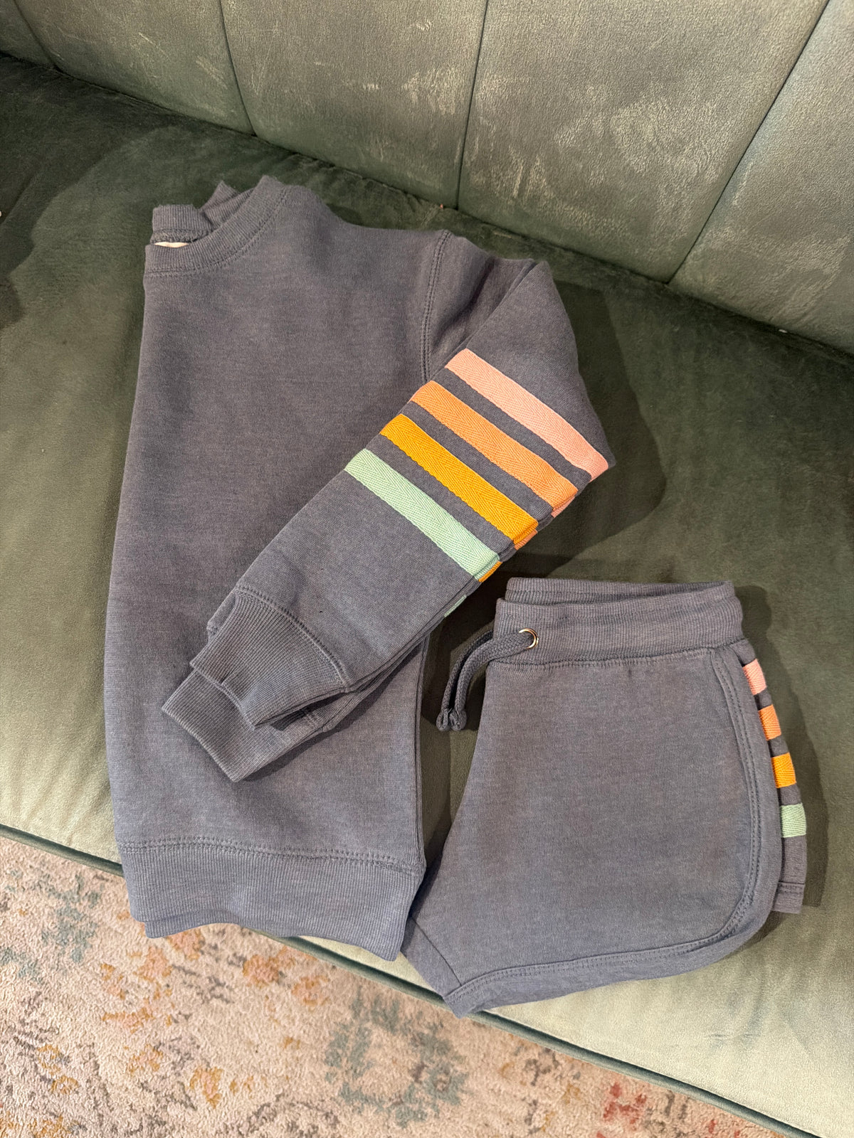 Coastal Stripe Heathered Set