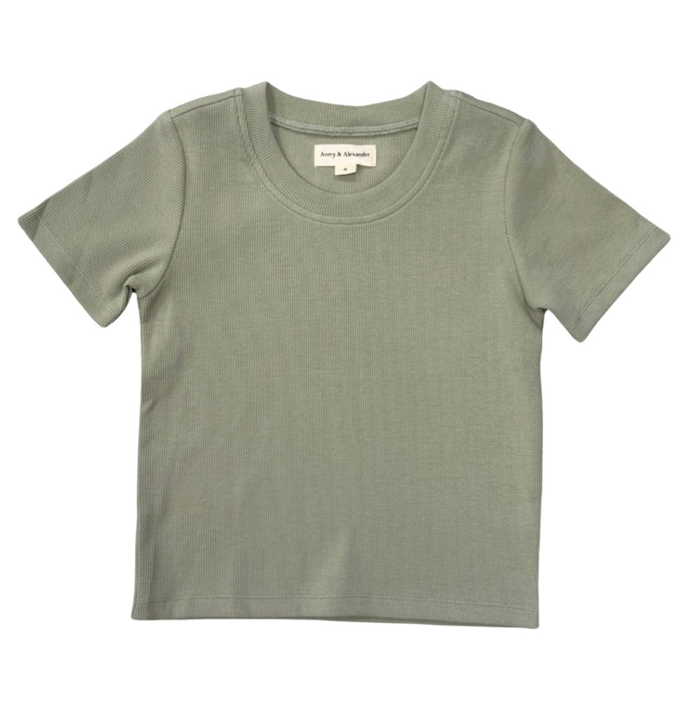 Ribbed Short Sleeve Tee