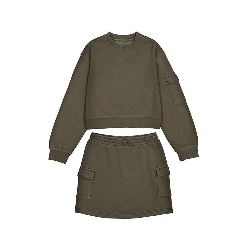 Hunter Green Skirt Set