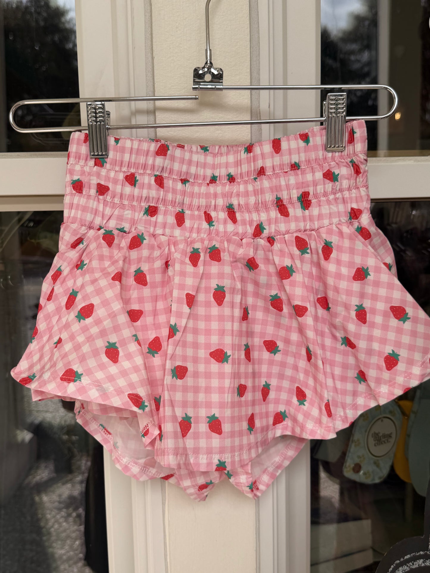 Gingham Print Sporty Skort