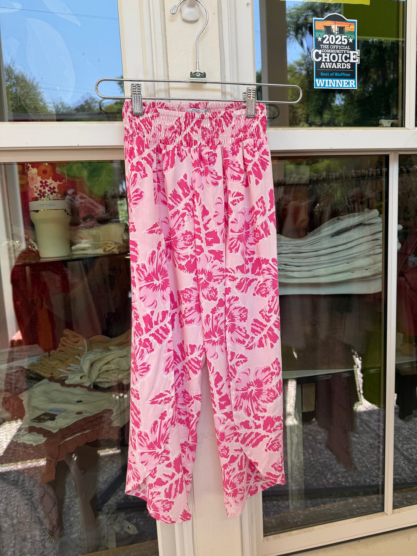 Pink Hibiscus Pant