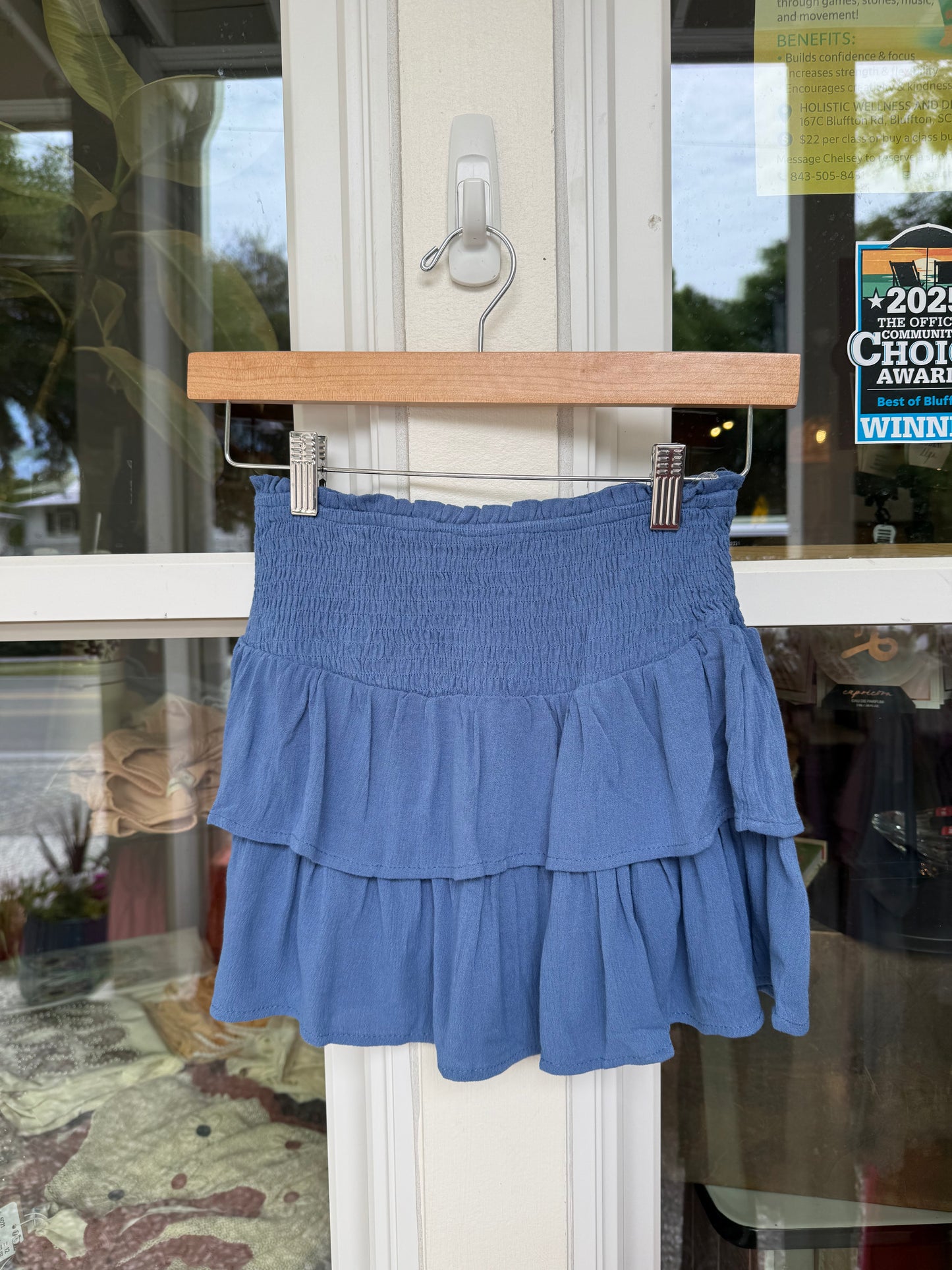 Smocked Ruffle Tiered Skirt