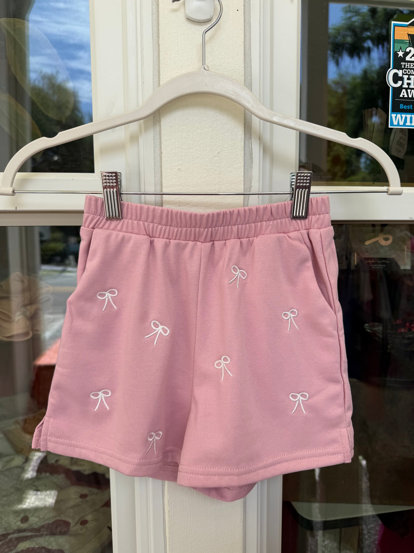 Bow Emb French Terry Knit Shorts