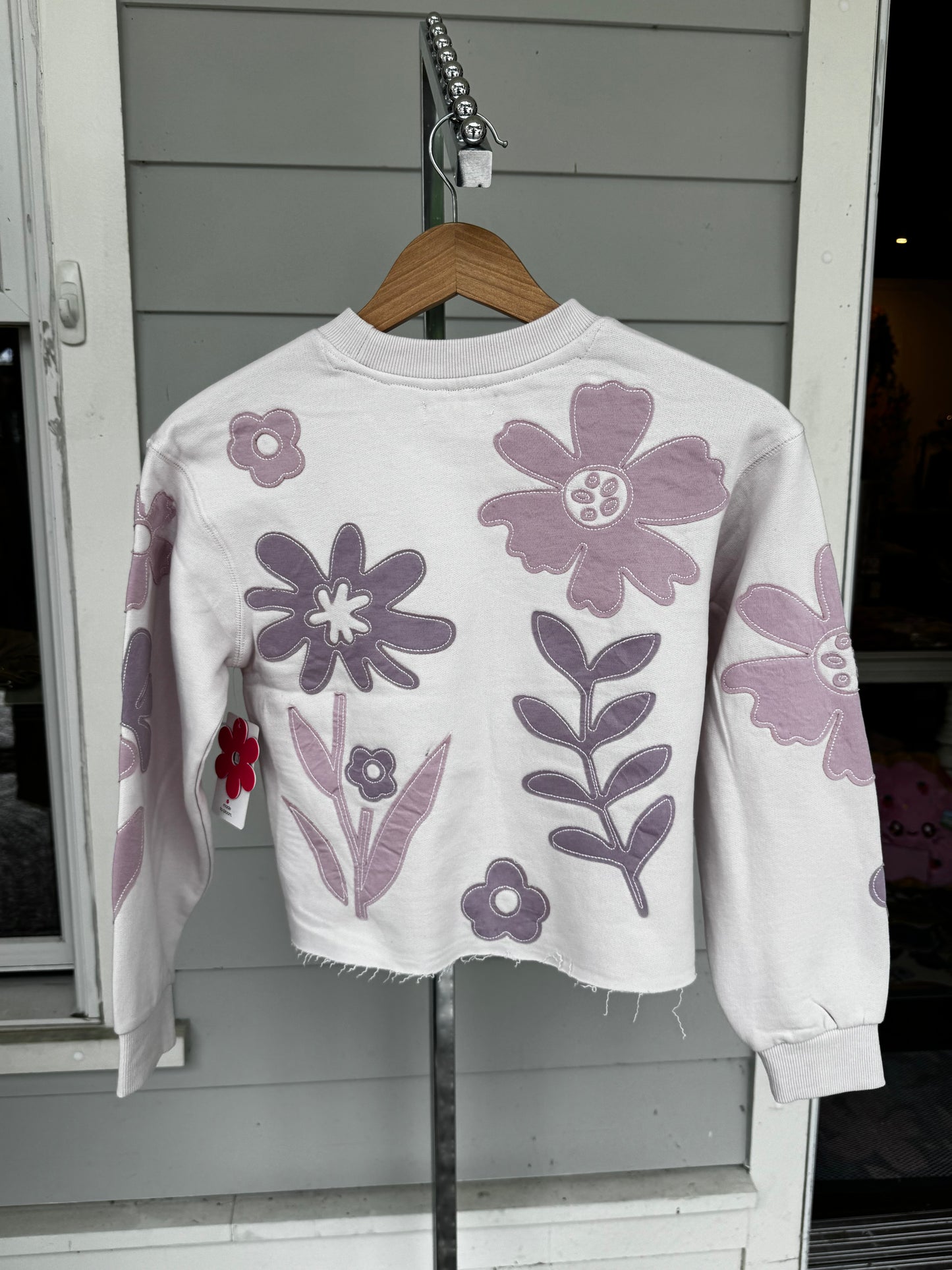 Flower Applique Sweatshirt