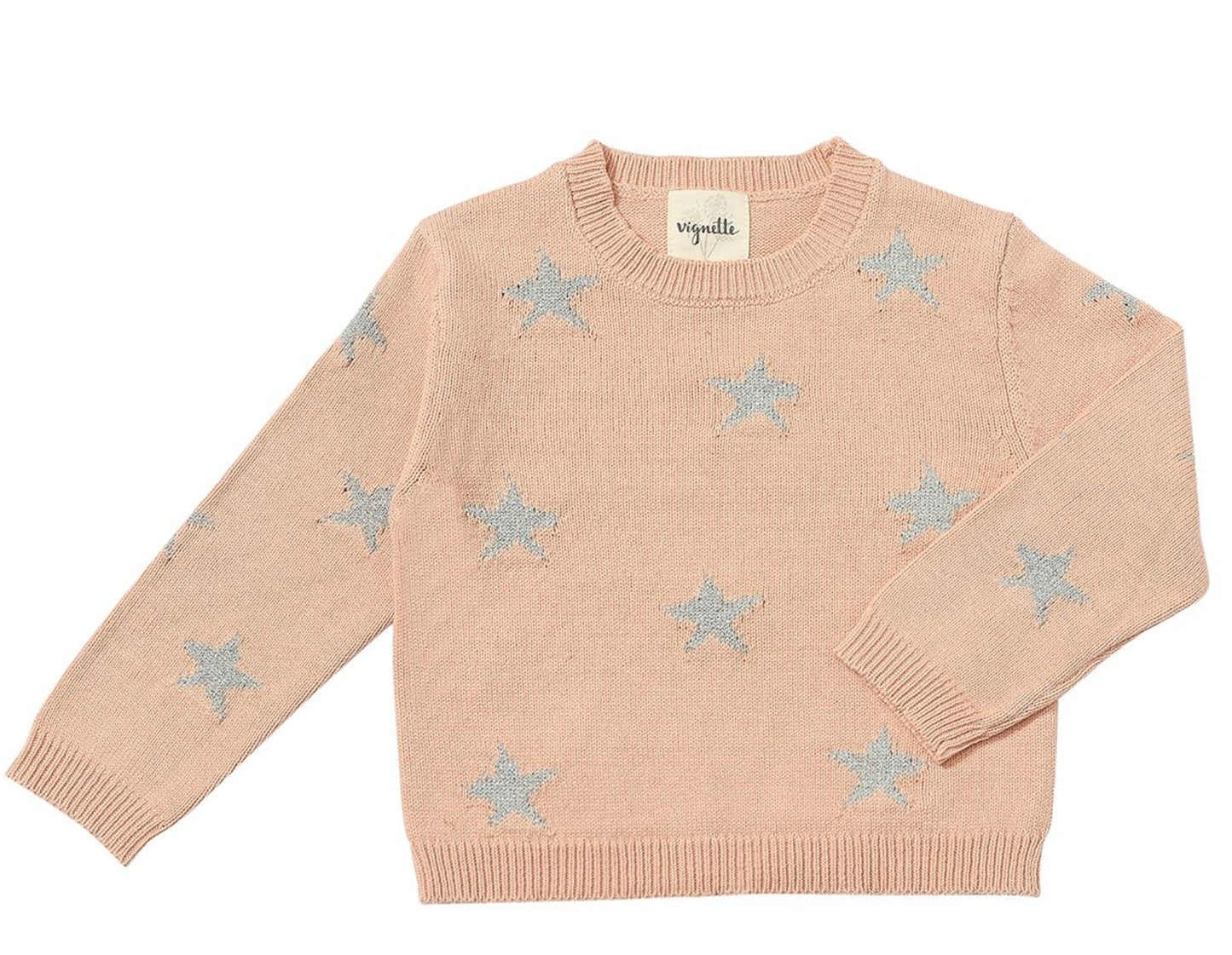 Pink Star Knit Sweater