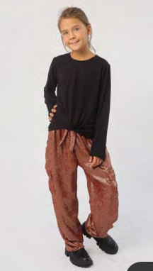 Terracotta Silver Cargo Tie Pant