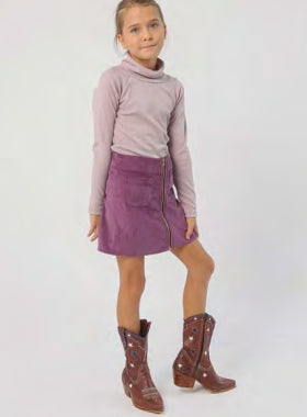 Grape Pocket Zip Skirt