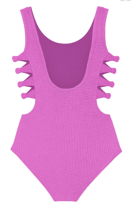 Crinkle Bow One Piece Swim suit
