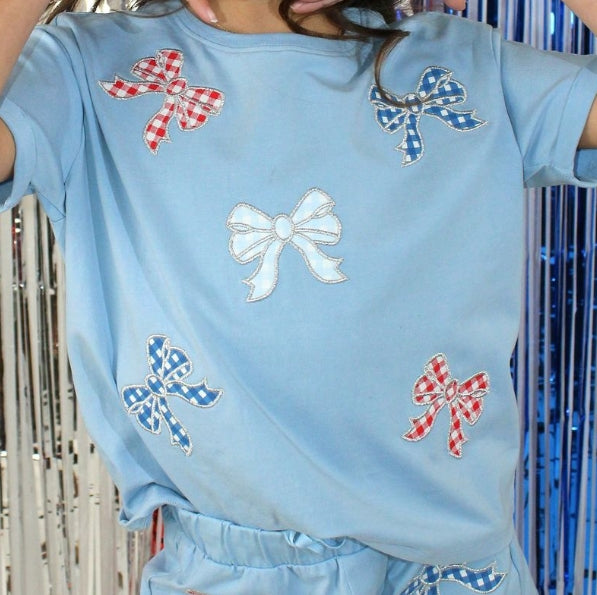 Gingham Bows Tee