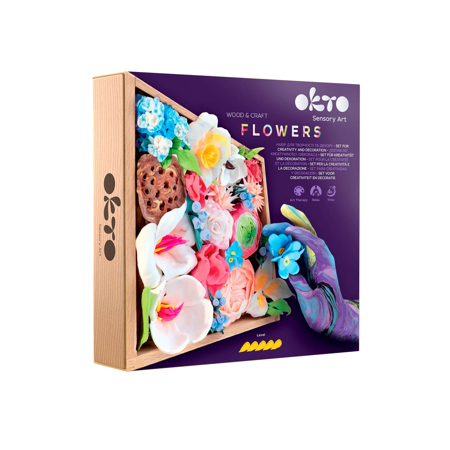 OKTO DIY Wood & Craft Flower Clay Kits