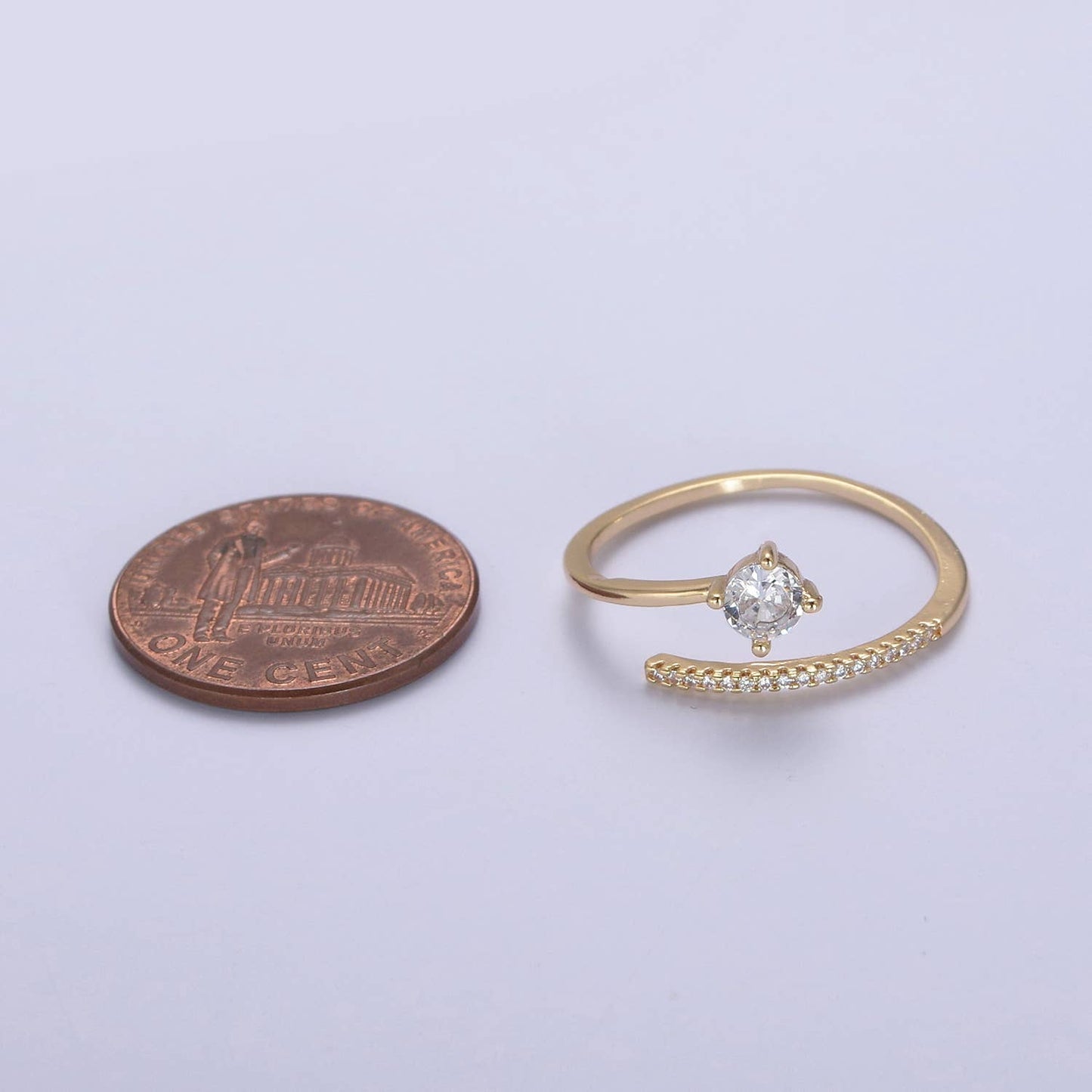 Micro Pave Minimalist Ring