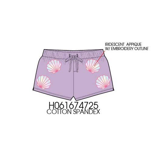 Seashells applique shorts