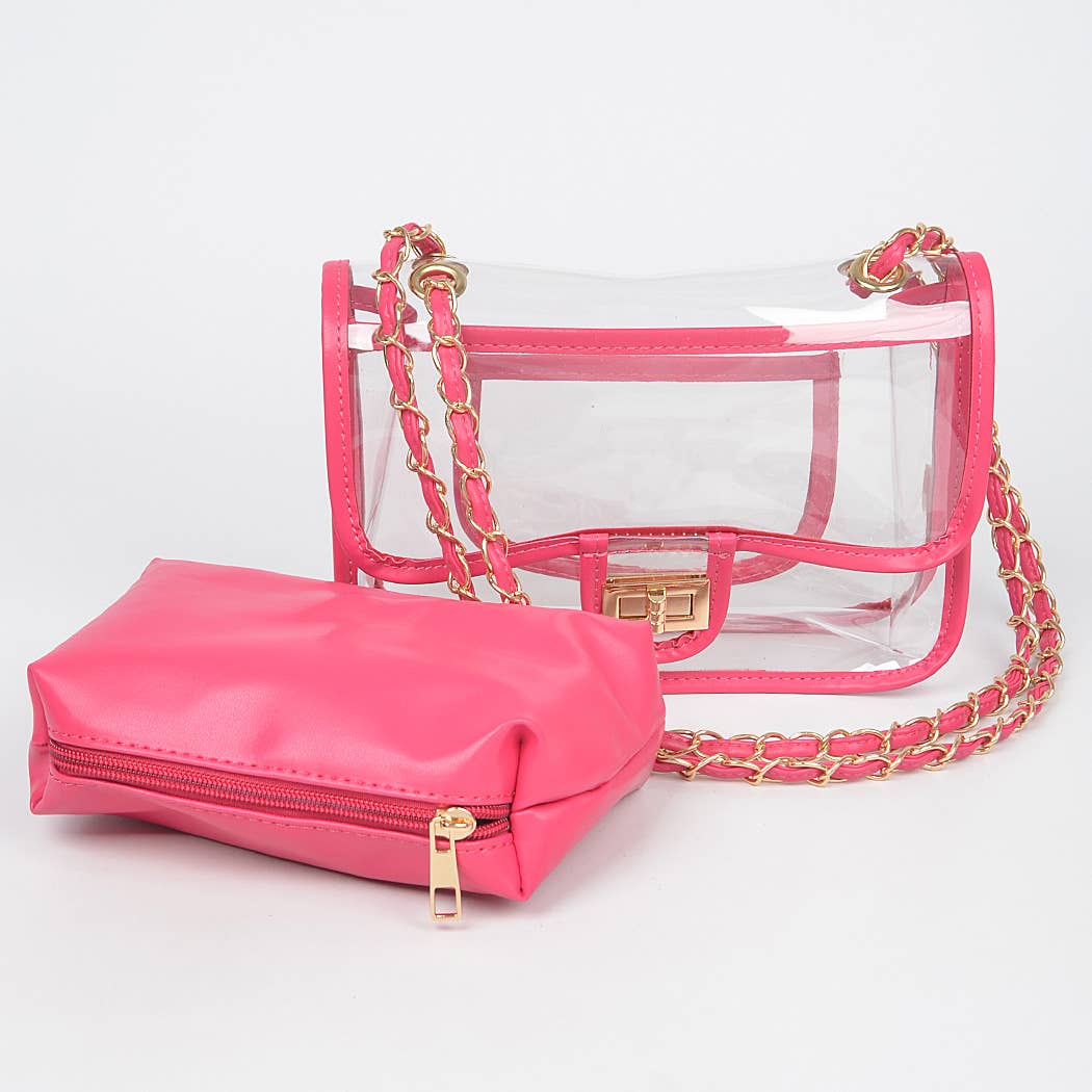 Transparent Crossbody Bag W/pouch