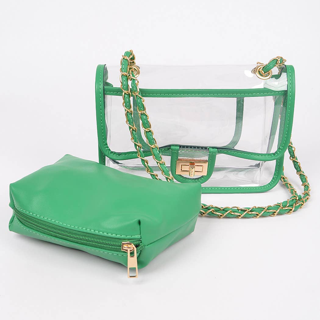 Transparent Crossbody Bag W/pouch