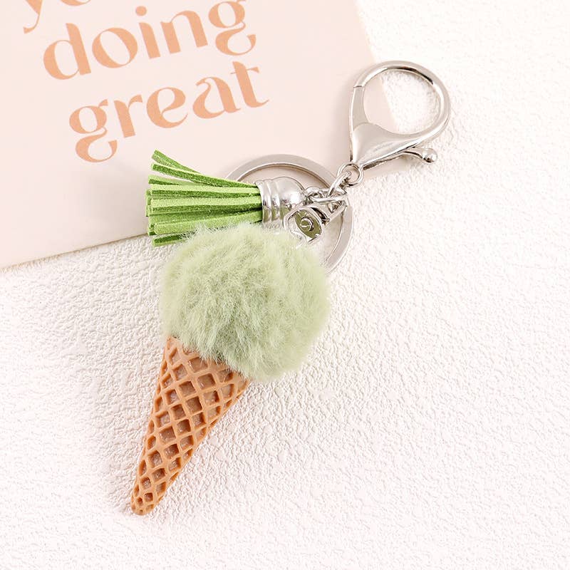 Ice Cream Tassel Keychain