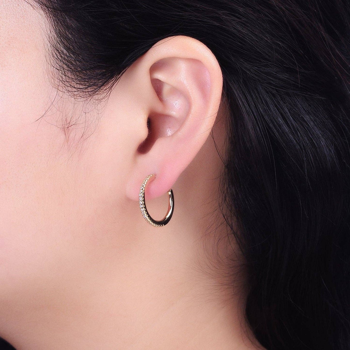 Circular Round Stud Earrings