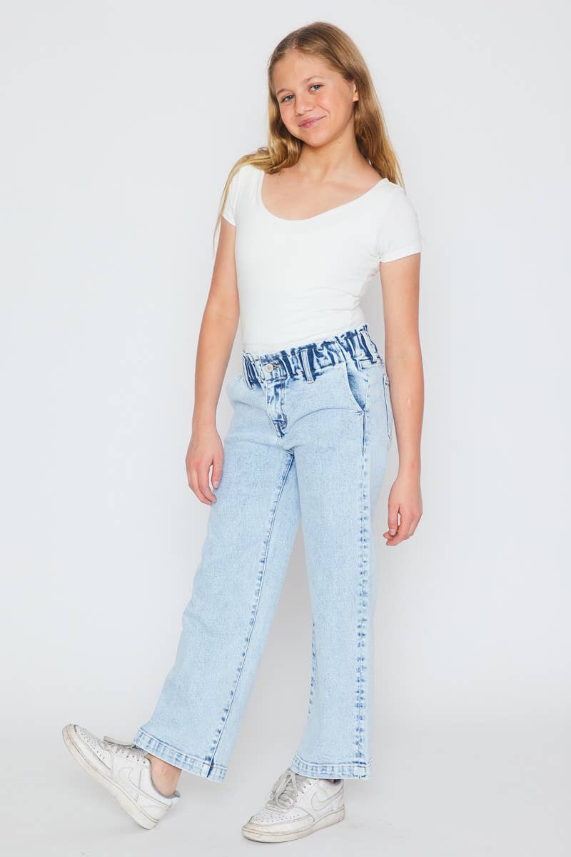 Lt Stone high rise wide leg
