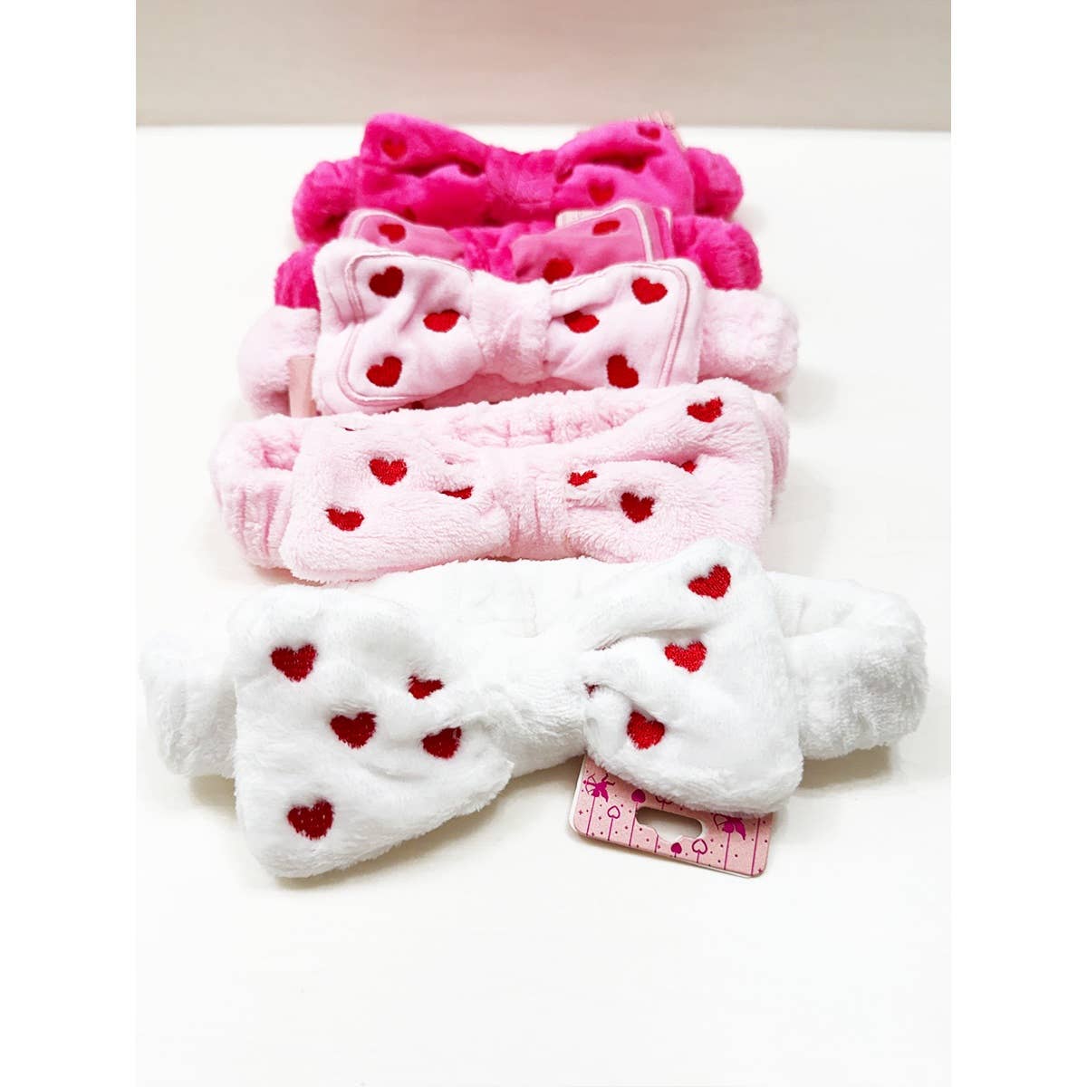 Heart Embroidered Shower Headband