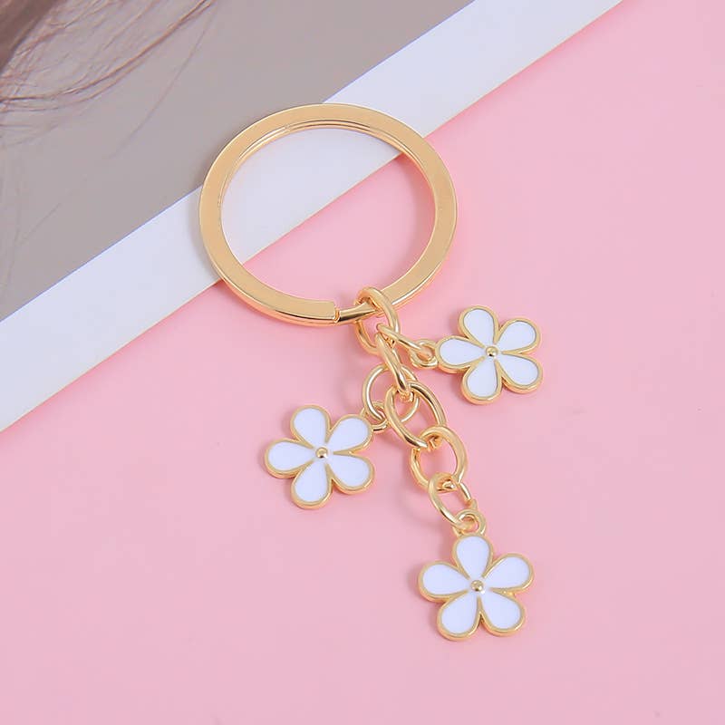 Three Flowers Keychain