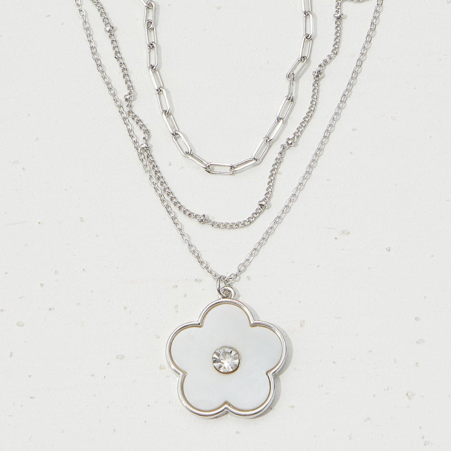 Floral Charm Layered Necklace