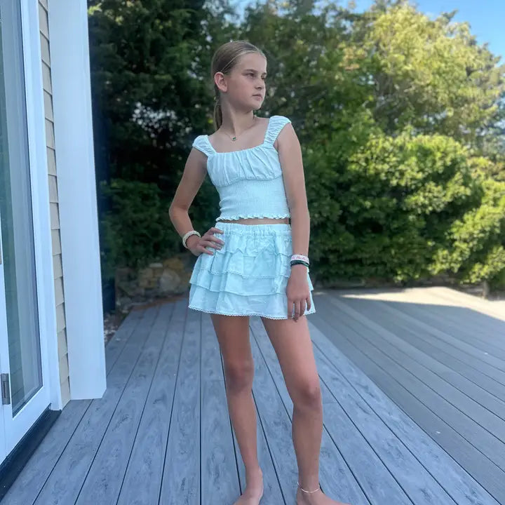 LO wide strap smocked tank