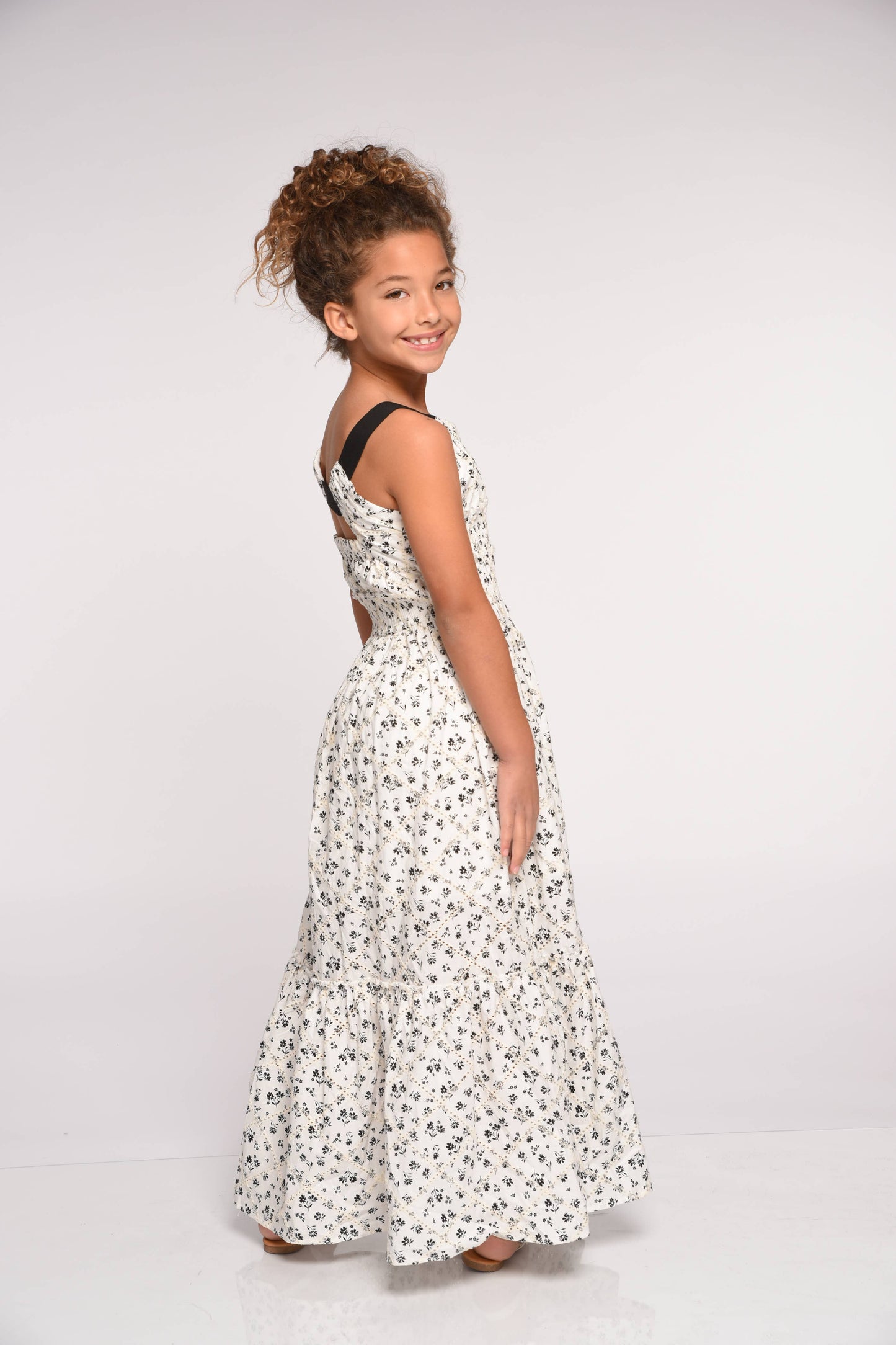 SMOCKED WAIST MAXI DRESS
