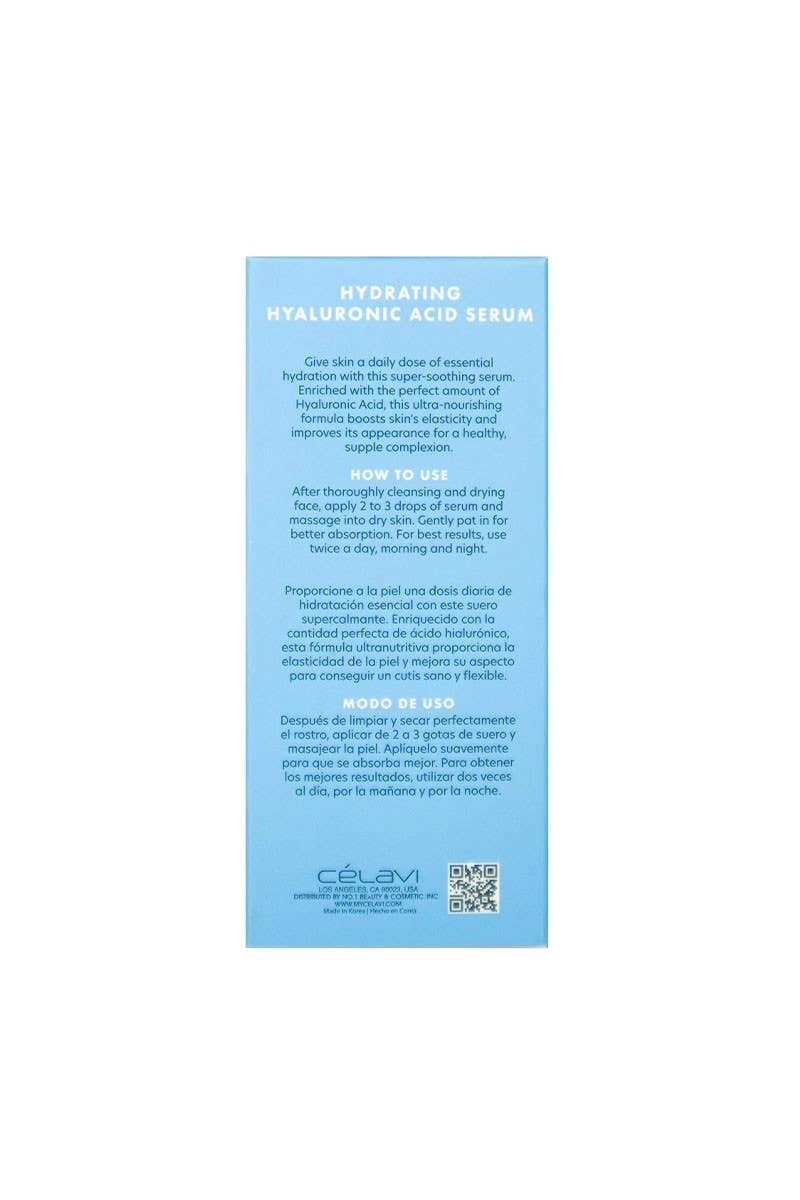 Celavi 70065 Hydrating Hyaluronic Serum - 12 pcs
