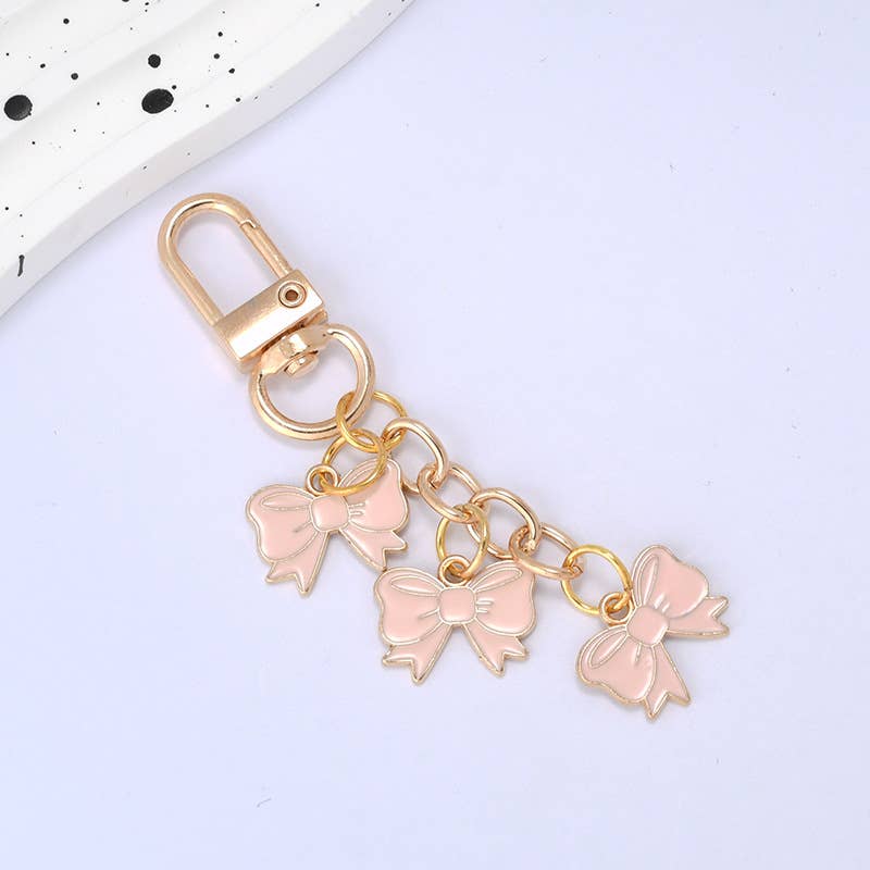 Three Mini Bow Keychain