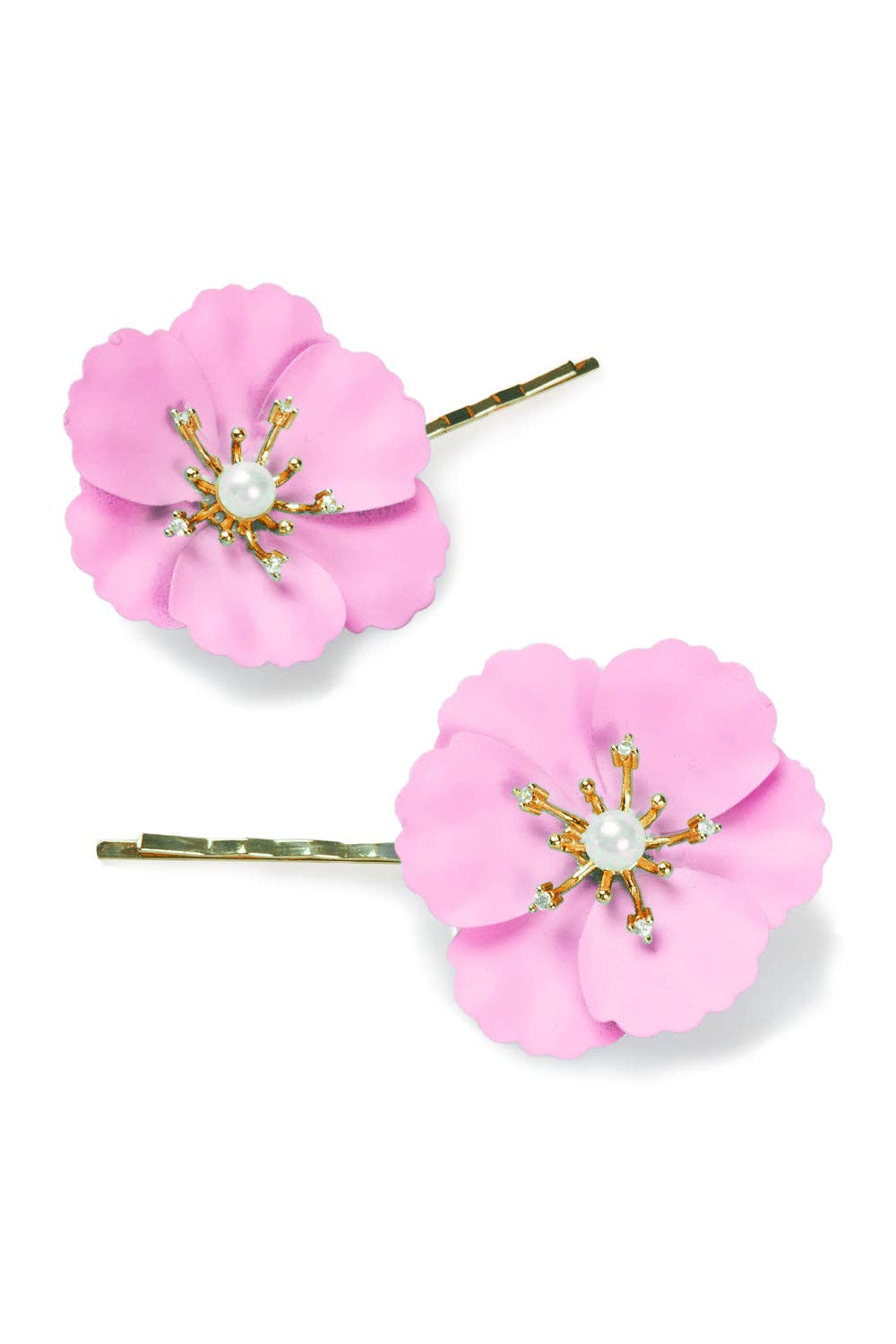 Poppy Enamel Bobby Pair