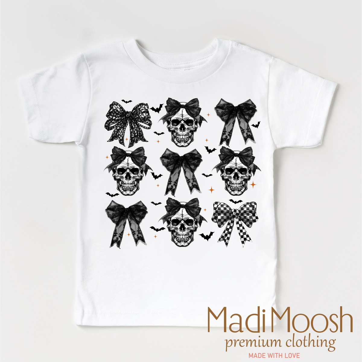 Skulls And Bows Halloween Tee