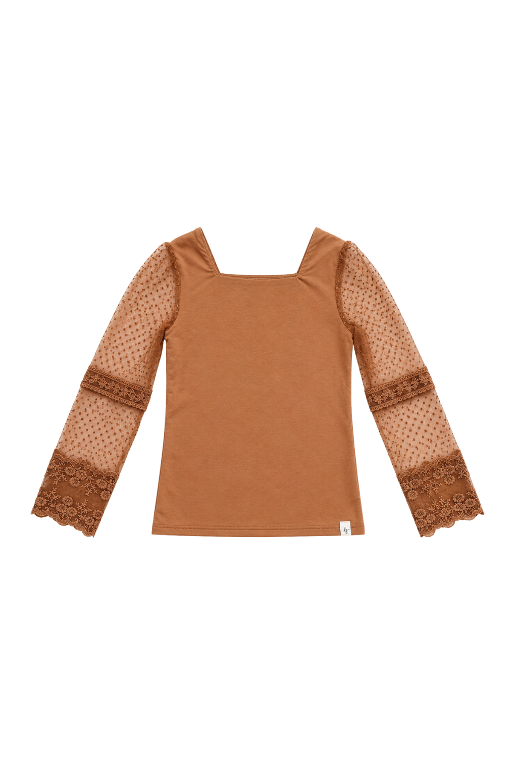Brown Lace Layering Shirt