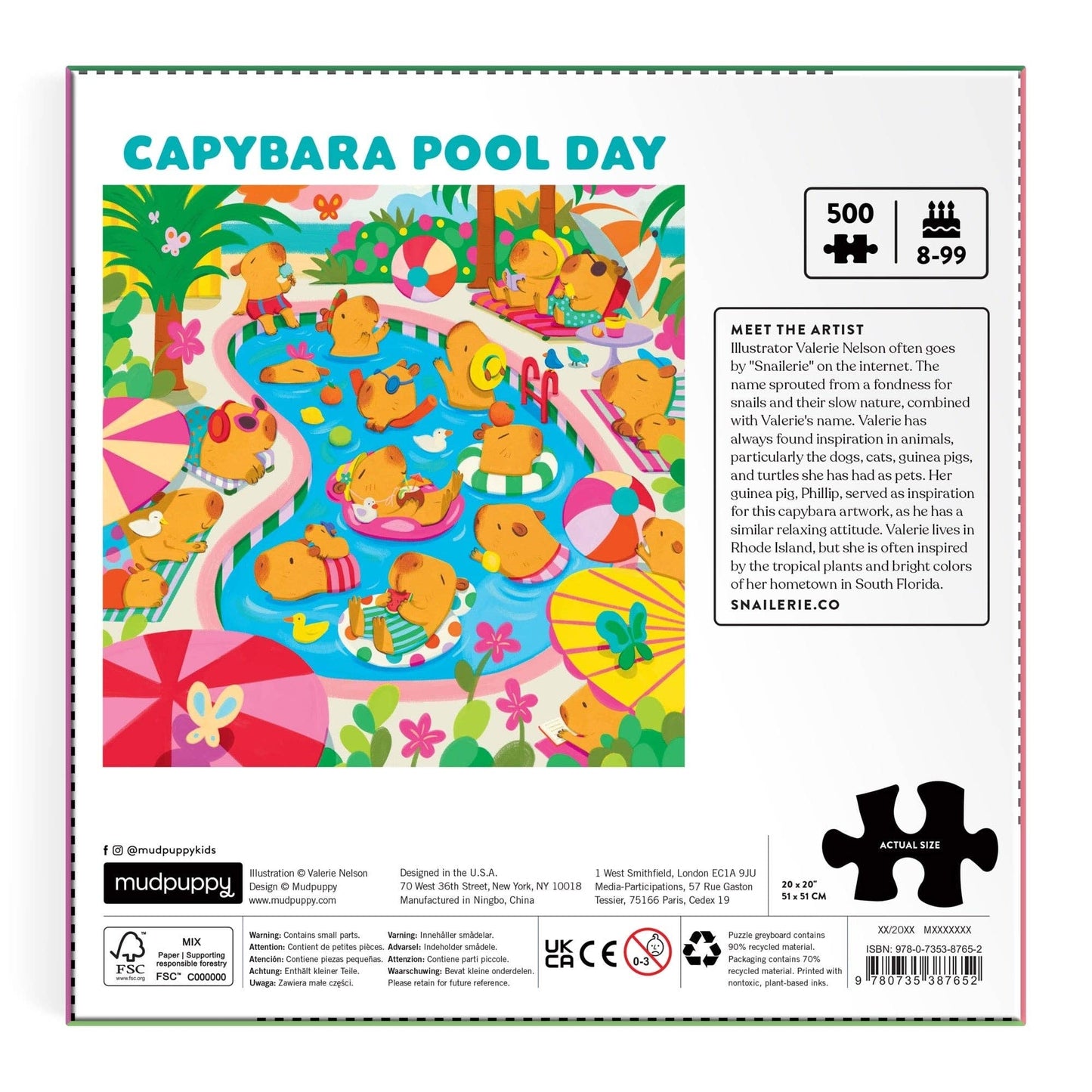 Capybara Pool Day Puzzle