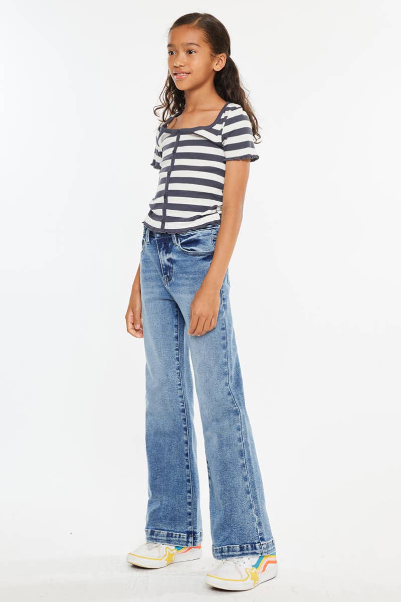 Med Wash High Rise Wide Leg