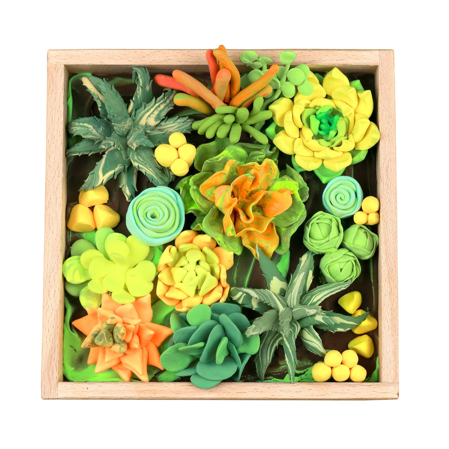 OKTO DIY Wood & Craft Flower Clay Kits