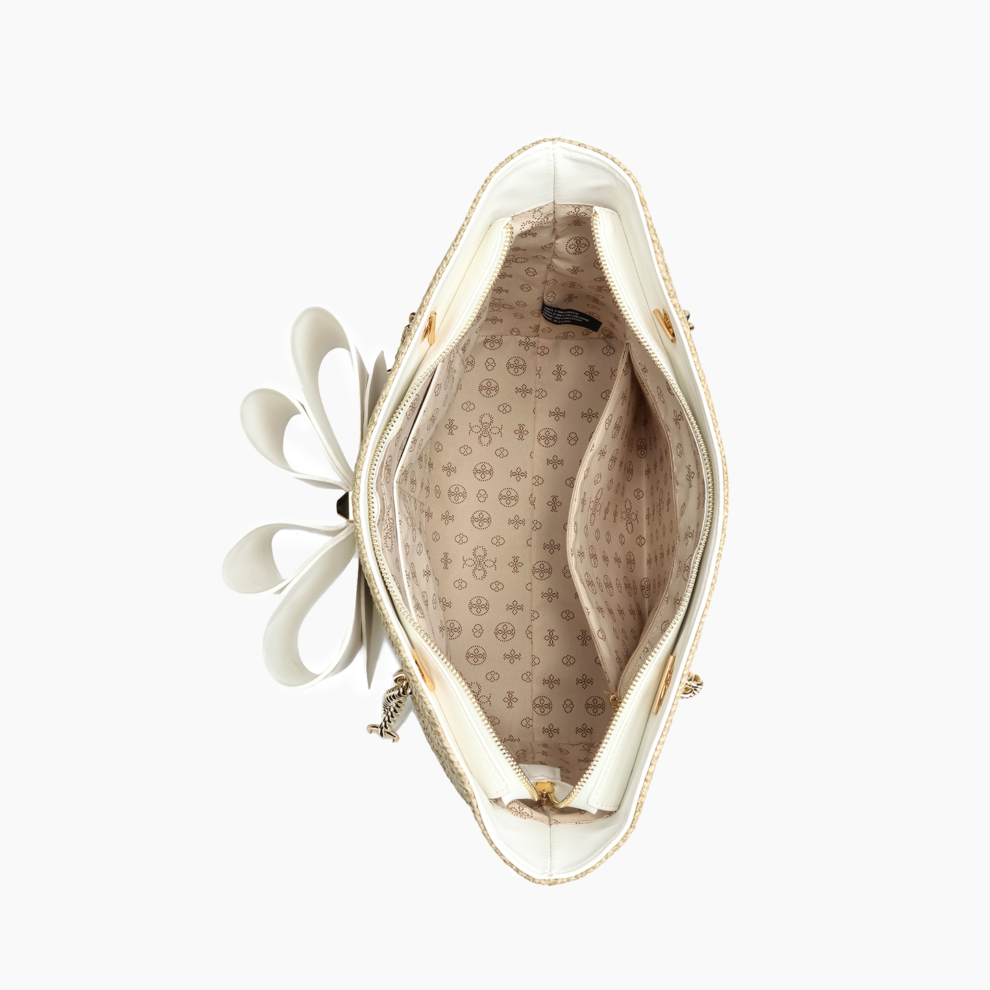 Daisy Fall Bowtie Dual Straw Tote Bag