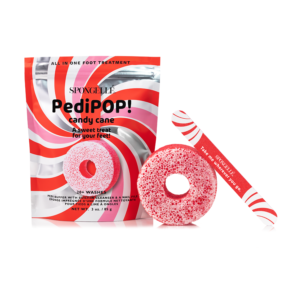 Candy Cane Holiday PediPOP Pedi Buffer & Nail File Christmas