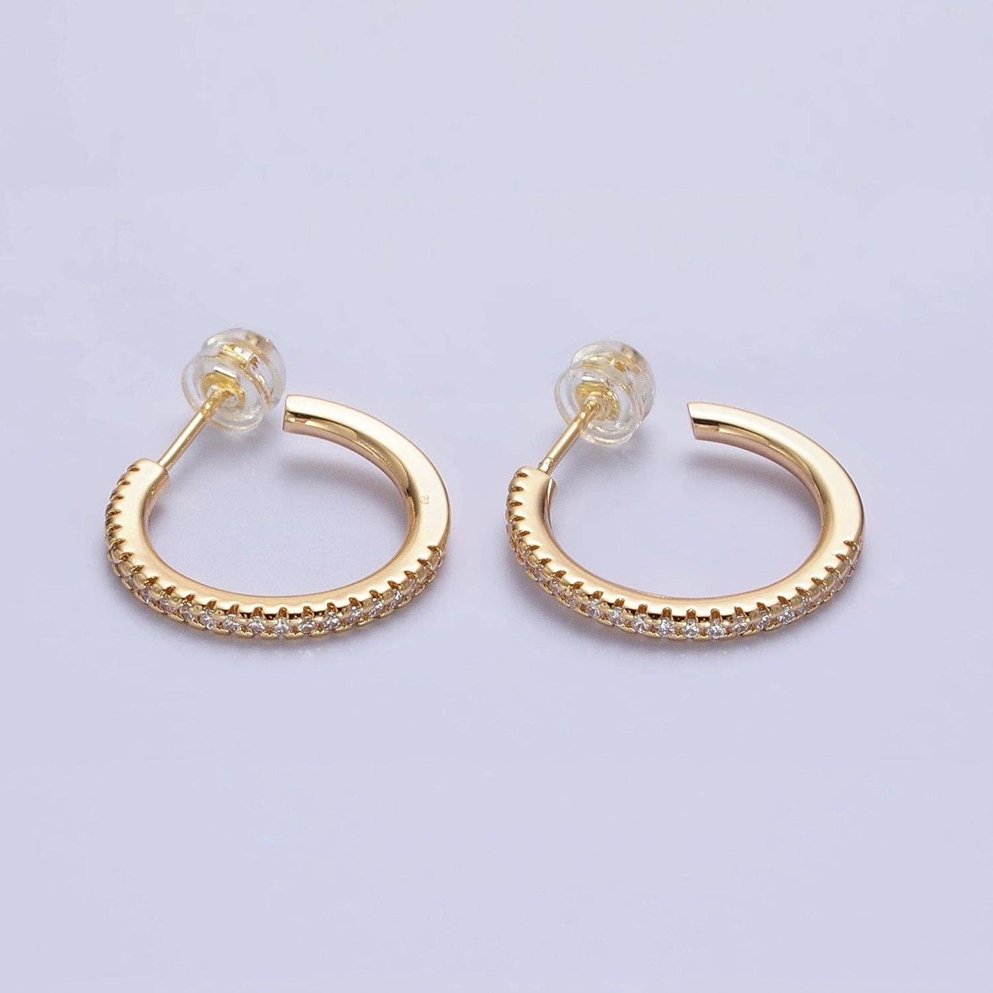 Circular Round Stud Earrings